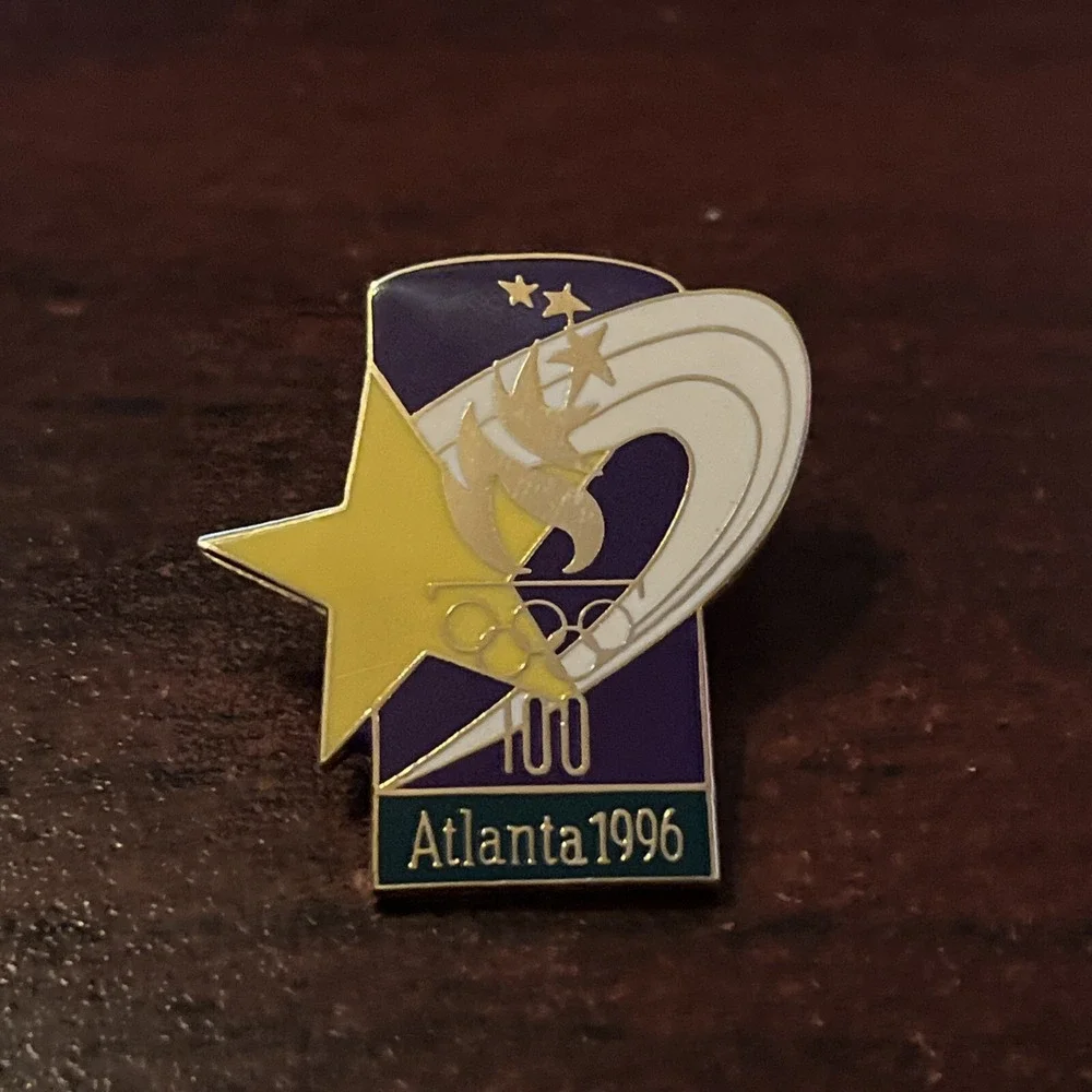 1996 Atlanta Olympics Shooting Star Lapel Hat Pin